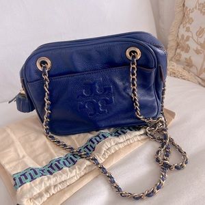 Tory Burch blue cross body convertible shoulder bag
